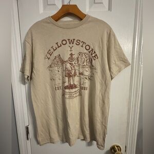 Yellowstone Vintage Graphic Beige T-Shirt